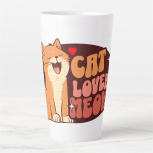 Meow Cat Lover - orange Katze Milchtasse