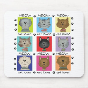 Meow Cat Lover Tshirts und Geschenke Mousepad