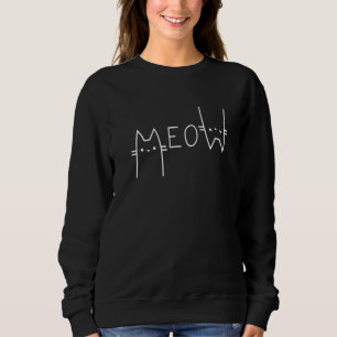 Meow Cat Mama für Mädchen Frauen Katze Mama Sweatshirt