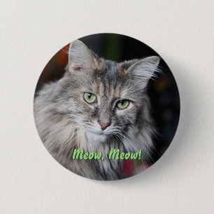 Meow Cat Portrait Button