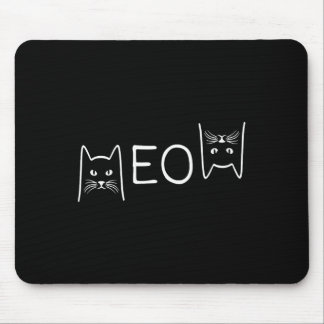 Meow Cat Shirt Meow Kitty Funny Cats Mama und Cat Mousepad
