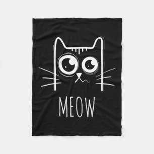 Meow Cat Shirt Meow Kitty Niedlich Cats Mama und C Fleecedecke