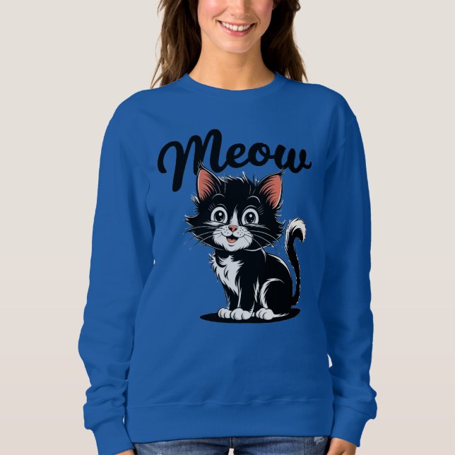 Meow Cat Sweatshirt (Vorderseite)