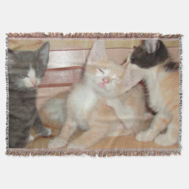 Meow Cats 10 Throw Blanket Decke (Vorderseite)