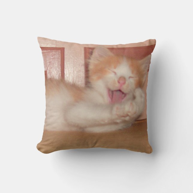 Meow Cats 7 Throw Kissen (Vorderseite)