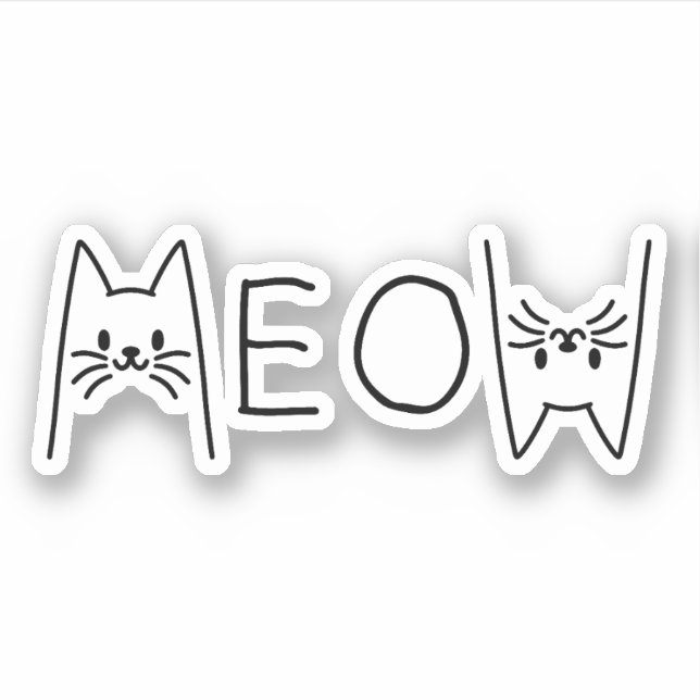 MEOW CATS  AUFKLEBER (Vorderseite)