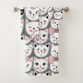Meow Cats Badhandtuch Set