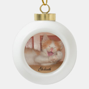 Meow Cats Keramik Kugel-Ornament