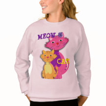 Meow Cats Niedlich Girl Feline Tops