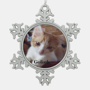 Meow Cats Schneeflocken Zinn-Ornament