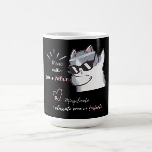 Meow Chillin' like a Villain Funny Sunglasses Cat Kaffeetasse