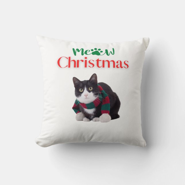 MEOW CHRISTMAS CAT KISSEN (Vorderseite)