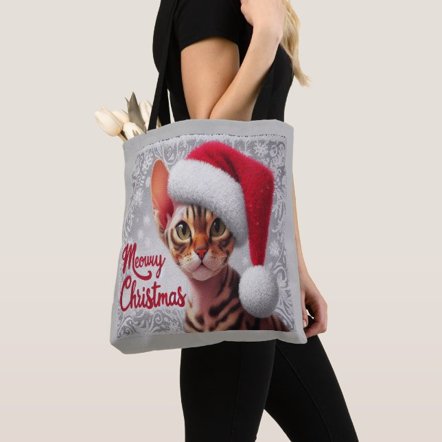 Meow Christmas Devon Rex Cat, Xmas Santa Cat (Von Nahem)