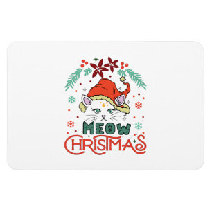 Meow Christmas Magnet