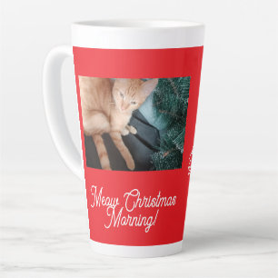 Meow Christmas Morning , Foto, Text, austauschbar Milchtasse