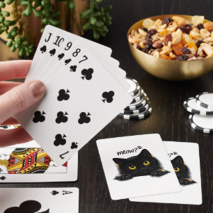 Meow Deal – Schwarze Katzenkarten Spielkarten