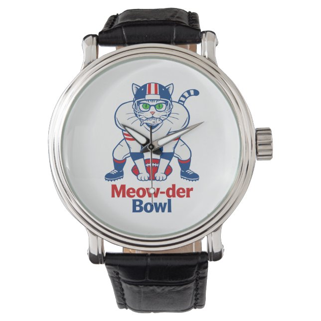 Meow-der Bowl  Armbanduhr (Vorderseite)