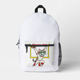 Meow-der-Bowl-Champion Katzenfußball  Bedruckter Rucksack