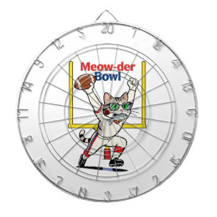 Meow-der Bowl Champion Katzenfußball Dartscheibe