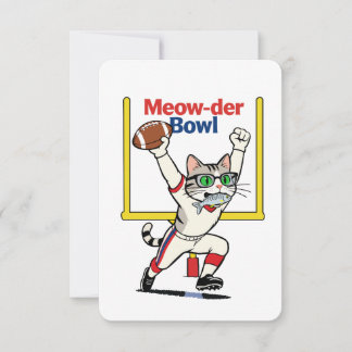 Meow-der-Bowl-Champion Katzenfußball Einladung