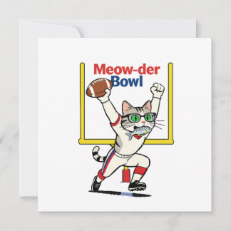 Meow-der-Bowl-Champion Katzenfußball Einladung