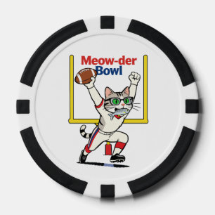Meow-der Bowl Champion Katzenfußball Pokerchips
