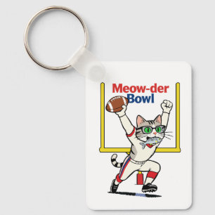 Meow-der Bowl Champion Katzenfußball  Schlüsselanhänger
