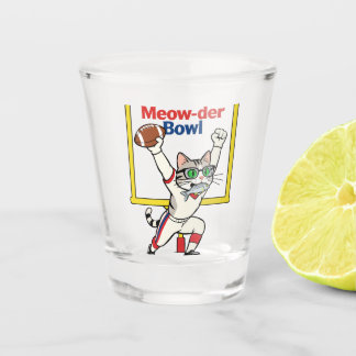 Meow-der-Bowl-Champion Katzenfußball  Schnapsglas