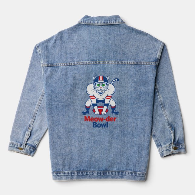 Meow-der Bowl  Jeansjacke (Rückseite)