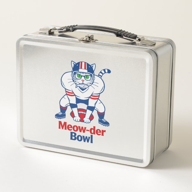 Meow-der Bowl  Metall Brotdose (Vorderseite)