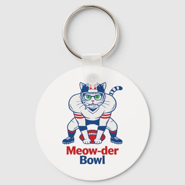 Meow-der Bowl  Schlüsselanhänger (Vorderseite)