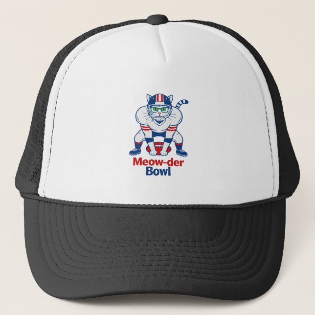 Meow-der Bowl  Truckerkappe (Vorderseite)