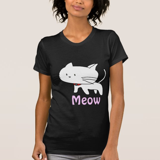 Meow die Katze T-Shirt (Vorderseite)