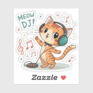 Meow DJ Sticker