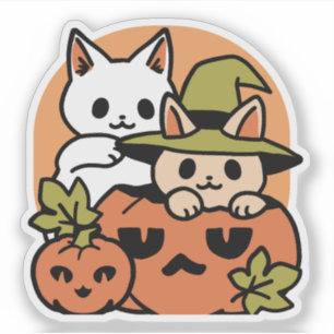 Meow - Festivals Halloween Cat Design Aufkleber