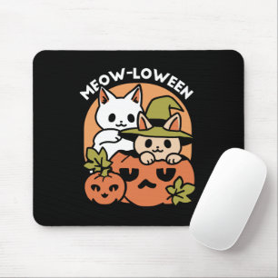 Meow - Festivals Halloween Cat Design Mousepad