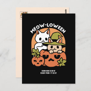 Meow - Festivals Halloween Cat Design Postkarte