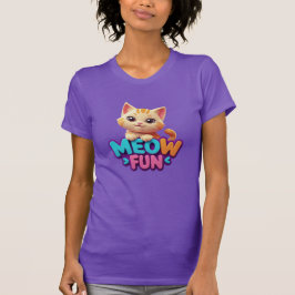 Meow Fun - Süßes Katzen-T-Shirt T-Shirt
