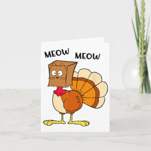 Meow Fun Türkei Hallo Fall Saison Männer Frauen Karte