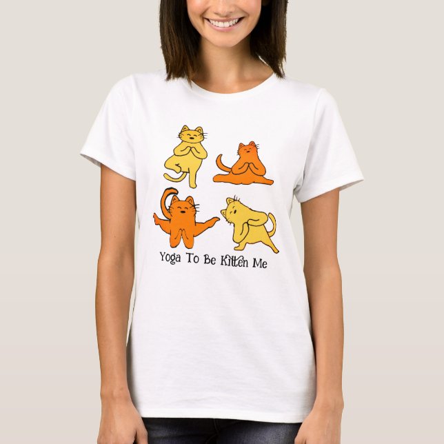 Meow-ga Master: Unglaublich witzig Cat Yoga Pun T-Shirt (Vorderseite)