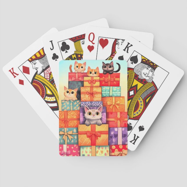 Meow Geschenk Geburtstagsturm Spielkarten (Rückseite)