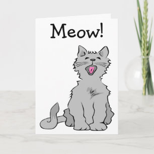 Meow: Happy Birthday Card Karte