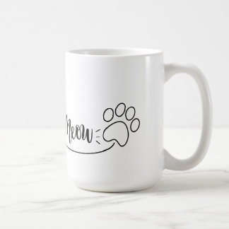 Meow heart and paw, mug for cat owners kaffeetasse