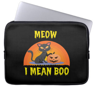 Meow I gemein Bou, lustige Beängstigende Katze, Cr Laptopschutzhülle