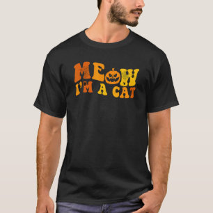 Meow Ich bin eine Katze Halloween Kostüm Meow Katz T-Shirt