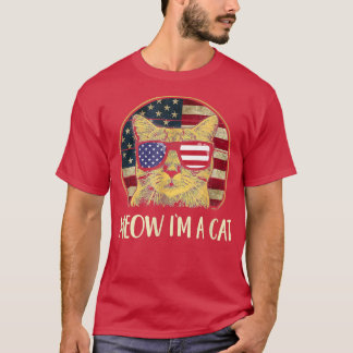 Meow Im a Cat Meow Kitty Funny Cats Mama und Cat D T-Shirt