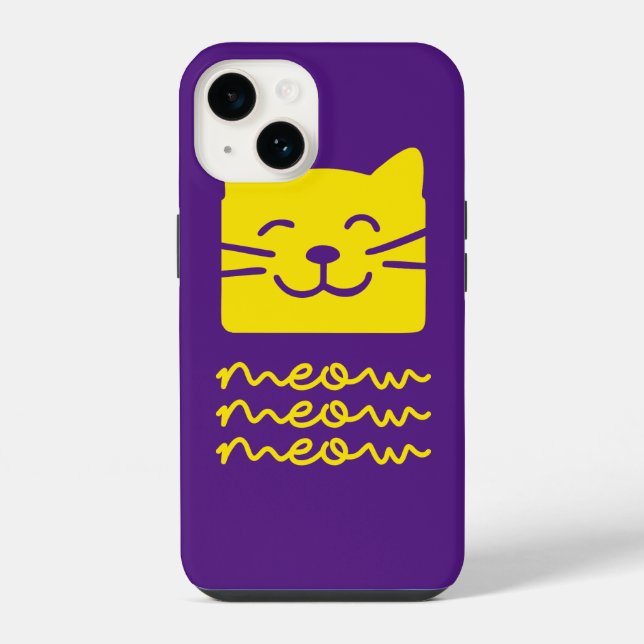 Meow iPhone Hülle (Rückseite)
