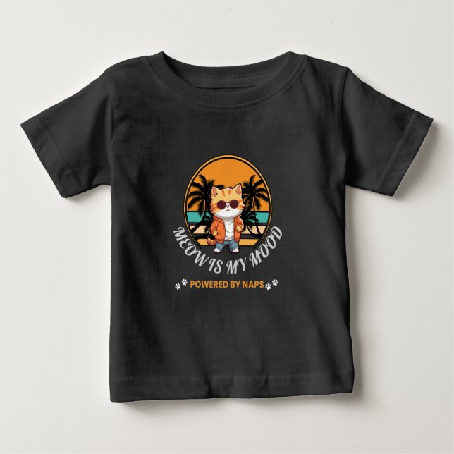 Meow Is My Mood Baby T-shirt (Vorderseite)
