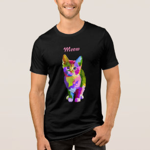 Meow Kätzchen T-Shirt Tri-Blend Shirt