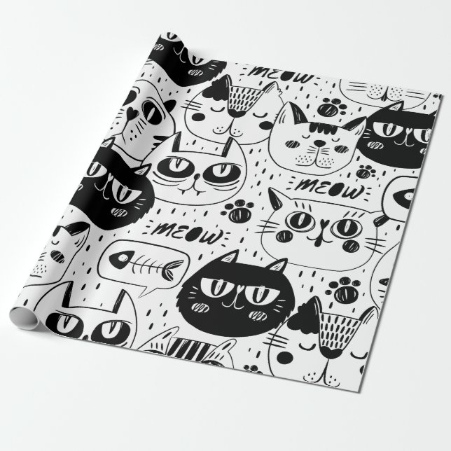 Meow-Katze Geschenkpapier (Ungerollt)